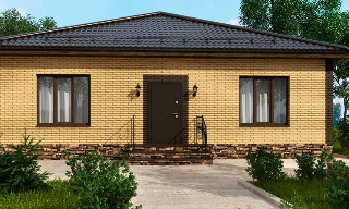 Проекты одноэтажных домов из кирпича | Строй-Чрн - Черногорск от 3708 рублей