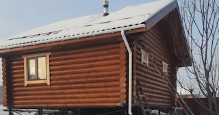 Баня из оцилиндрованного бревна под ключ в Черногорске - от 137696 рублей